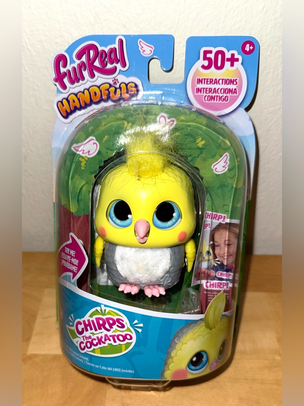 furReal Handfuls Chirps the Cockatoo interactive plush toy by Just Play, NWT